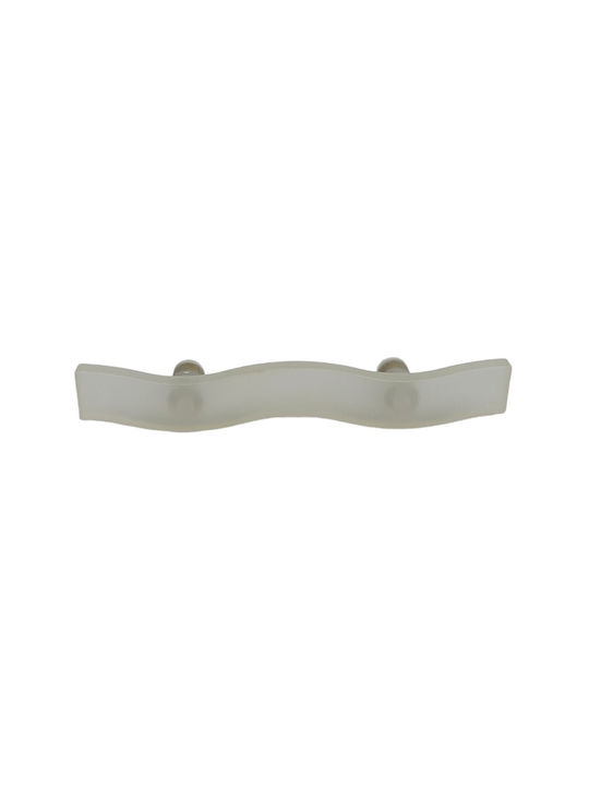 Children's Handle Furniture made of Plastic in White Color 125mm (Center Distance 64mm) 0794-064-LEF1 1pcs