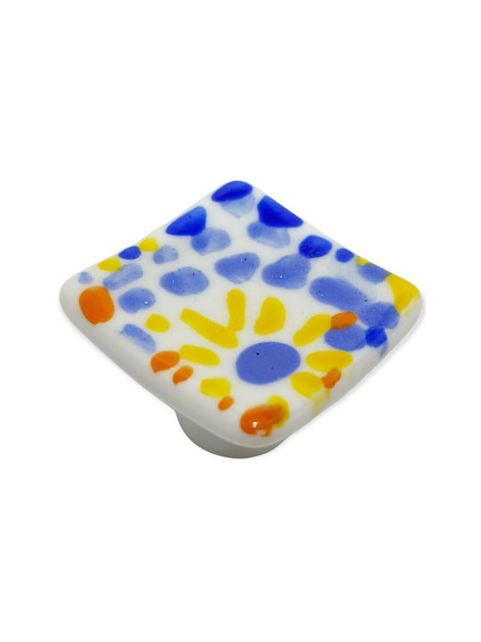 Knob Furniture made of Porcelain in Multicolour Color 9100-000-XEIR 1pcs