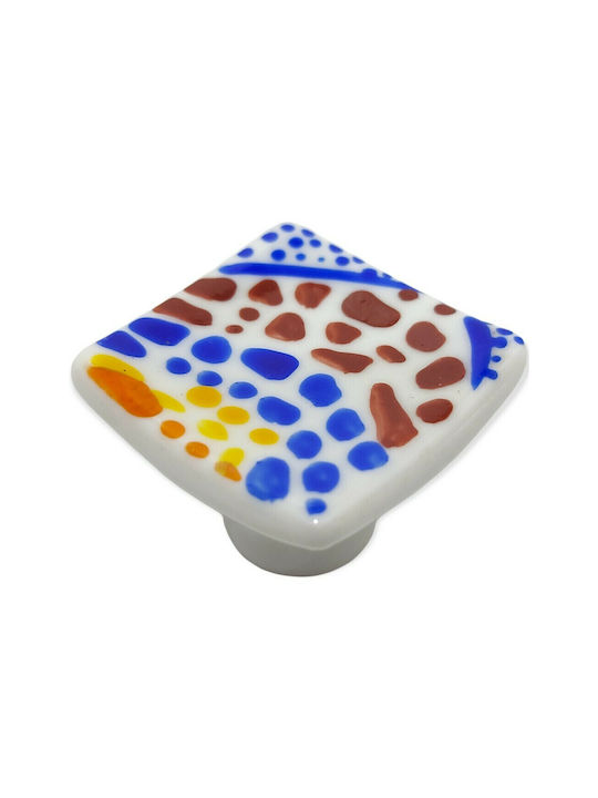 Knob Furniture made of Porcelain in Multicolour Color 9098-000-XEIR 1pcs