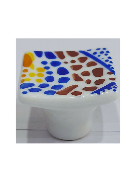 Knob Furniture made of Porcelain in Multicolour Color 9098-000-XEIR 1pcs