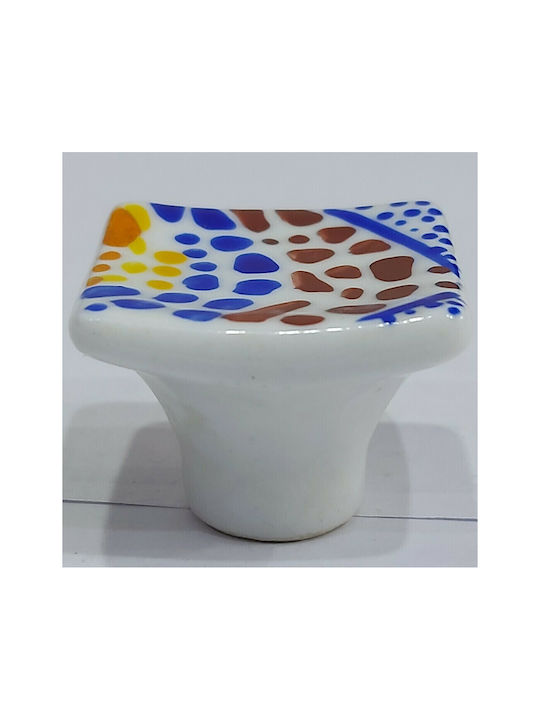 Knob Furniture made of Porcelain in Multicolour Color 9098-000-XEIR 1pcs