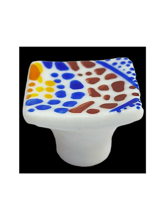 Knob Furniture made of Porcelain in Multicolour Color 9098-000-XEIR 1pcs