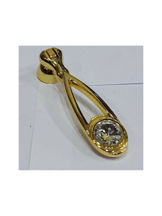 Knob Furniture made of Metallic & Zamak & Crystal in Gold Color 10683-SWI1 1pcs