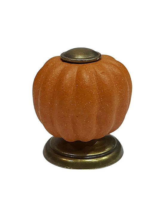 Nesu Antique Knob Furniture made of Ceramic & Metallic & Zamak in Orange Color 11173-MAU1 1pcs