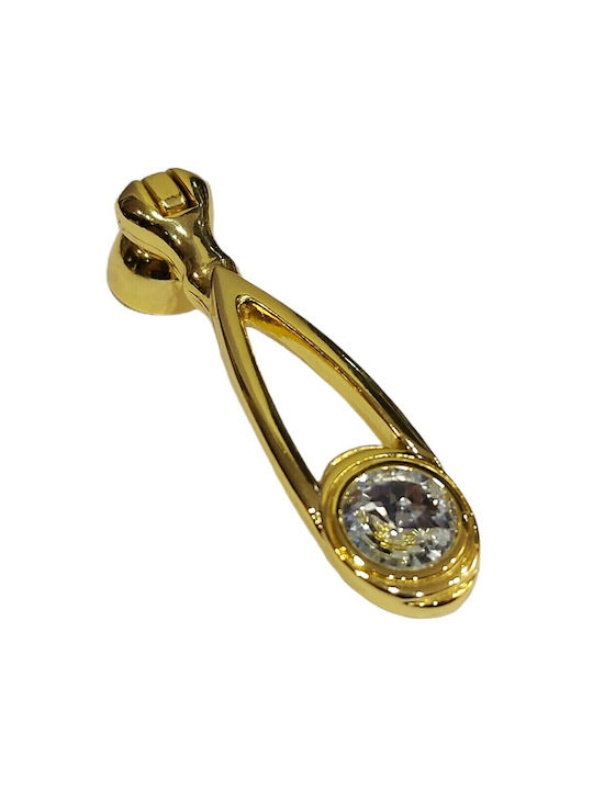 Knob Furniture made of Metallic & Zamak & Crystal in Gold Color 10683-SWI1 1pcs