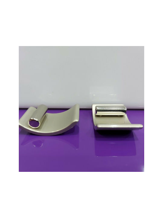 Obispa Handle Furniture made of Metallic & Zamak in Silver Color 43mm (Center Distance 16mm) 0124-016-12B1 1pcs