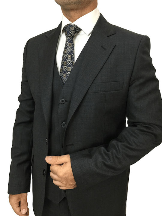 Tip Top Tailors Men's Suit Slim Fit Gray