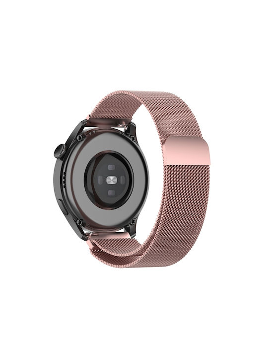 Λουράκι Ανοξείδωτο Ατσάλι Ροζ (3Huawei Watch GT2 / GT3 (42mm) / GT3 Pro (43mm))