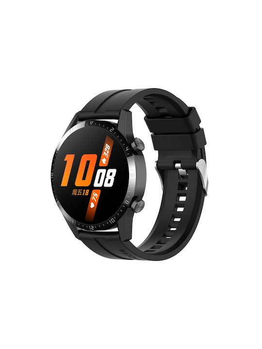Gt2 Pro Pro Λουράκι Σιλικόνης Μαύρο (Galaxy Watch 3 45mmHuawei Watch GT 2eHonor GS Pro)