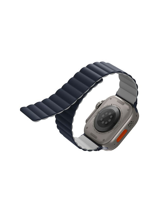 Uniq Revix Reversible Armband Silikon Storm Blue (Apple Watch 44/45/46mm/Ultra 49mm) UNIQ-49MM-REVSBLUCGRY