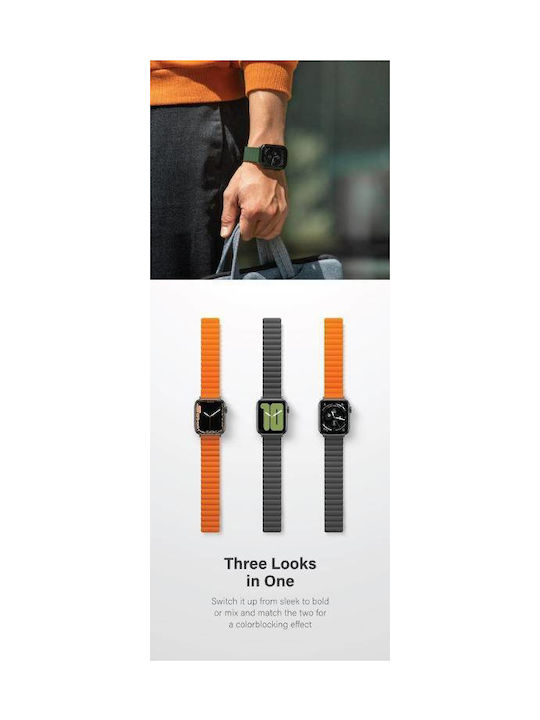 Uniq Revix Reversible Armband Silikon Storm Blue (Apple Watch 44/45/46mm/Ultra 49mm) UNIQ-49MM-REVSBLUCGRY