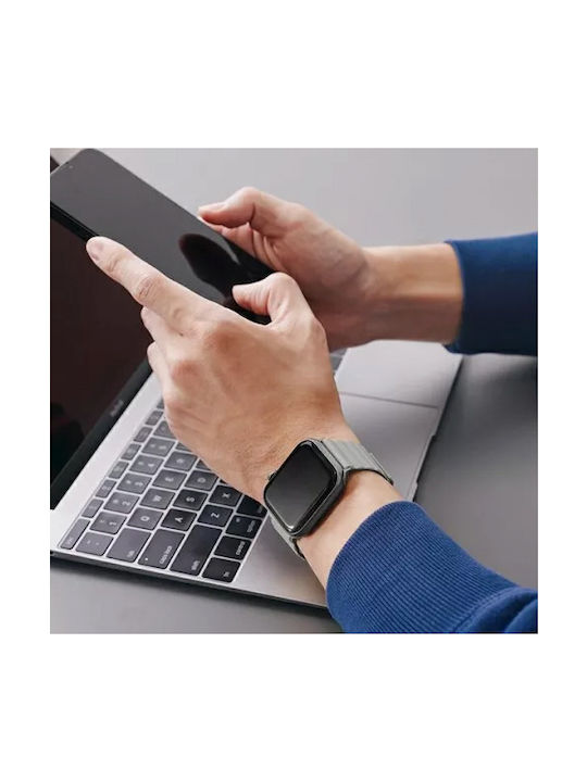 Uniq Revix Reversible Armband Silikon Storm Blue (Apple Watch 44/45/46mm/Ultra 49mm) UNIQ-49MM-REVSBLUCGRY