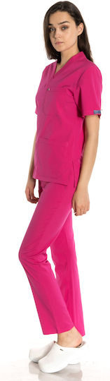 Women's Fuchsia Pants & Blouse Set