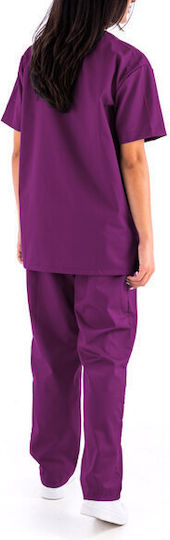 Women's Purple Pants & Blouse Set