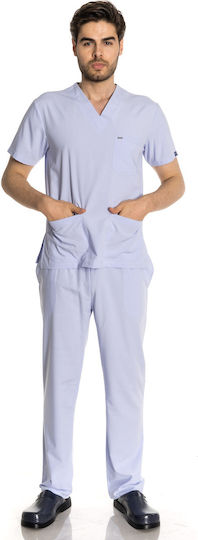 Women's Light Blue Pants & Blouse Set