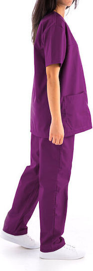 Women's Purple Pants & Blouse Set