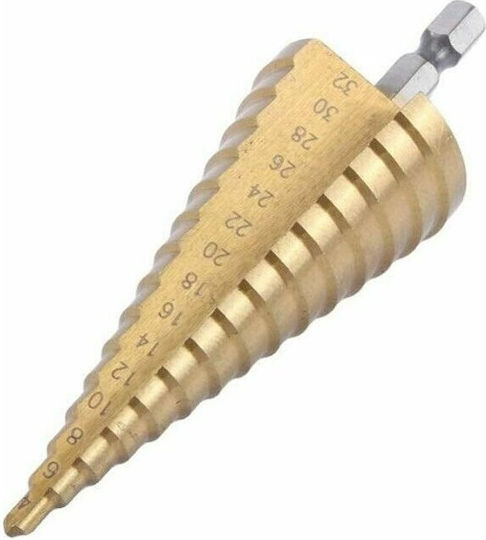 Korbi Burghiu Conic HSS Titan cu Tija Hexagonală pentru Metal