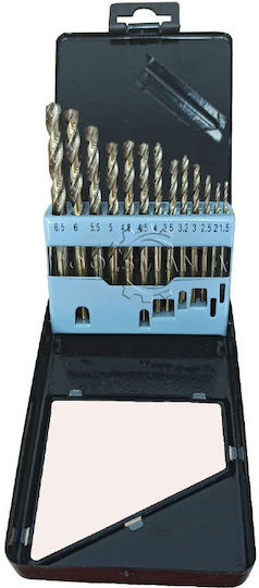Uruisi Star Set of 13 Drills HSS with Cylindrical Shank for Metal