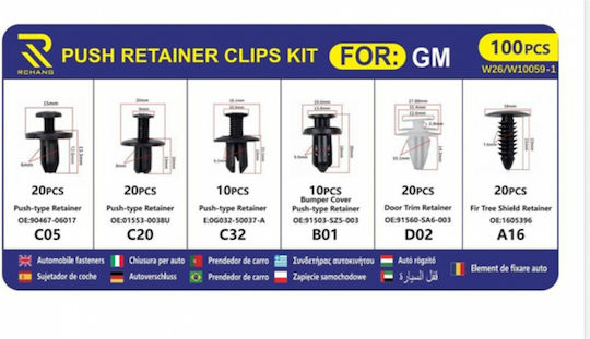 Car Plastic Clips 100pcs