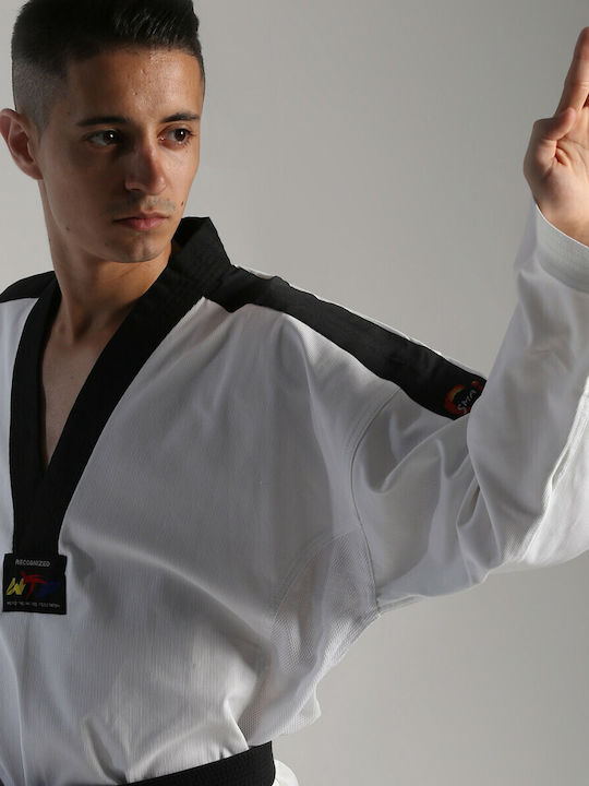 Flex Fx Elite Dobok Stretch Sma Costum Taekwondo Pentru bărbați Alb