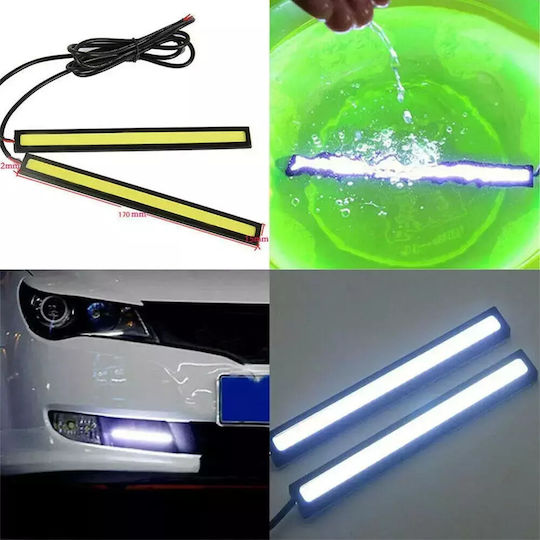 Drl 28 Daytime Running Lamps Car in Bar Shape LED 12V 6W 17cm with White Lighting 10pcs