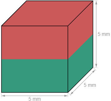 Neodymium Magnet with Traction Force 1.1kg N35 5x5mm