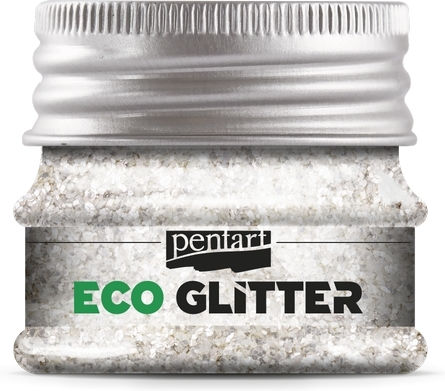 Pentart Χρυσόσκονη Glitter Λευκή 15gr