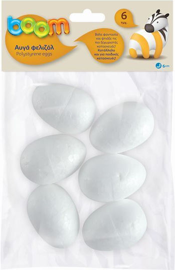Boom Egg Crafting Surface from Styrofoam White 6 Pieces