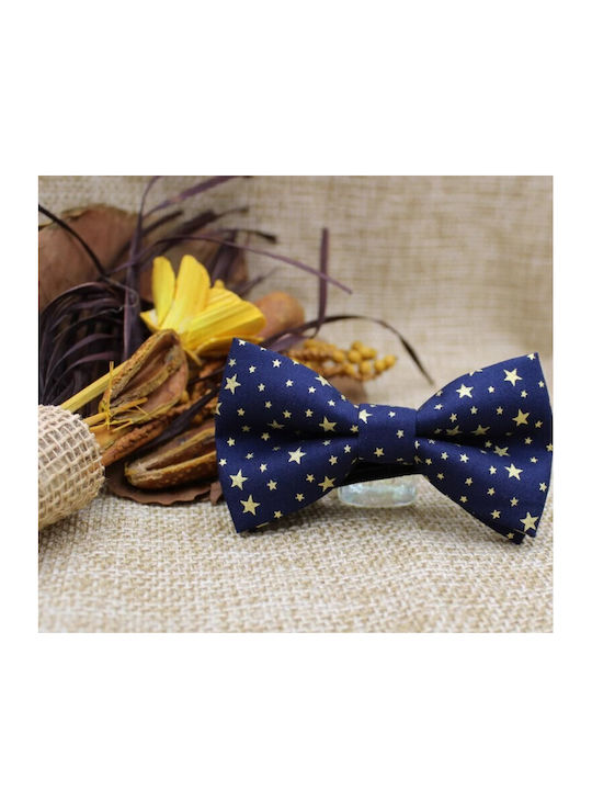 Kids Fabric Bow Tie Blue