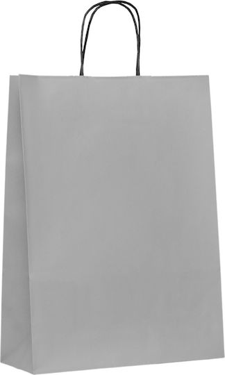 Pungi de Hârtie pentru Ambalare cu Mâner Gri 49x45x15cm 200buc