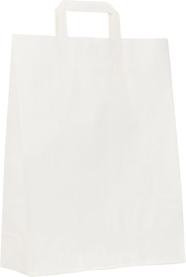 Paper Packaging Bags with Handle White 41x32x12cm 250pcs