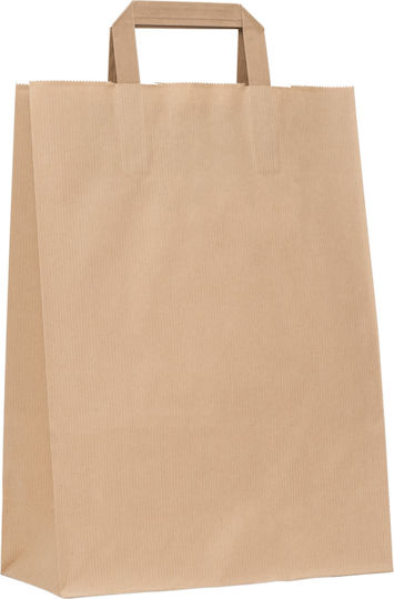 Paper Packaging Bags Kraft with Handle Beige 37x27x12cm 350pcs