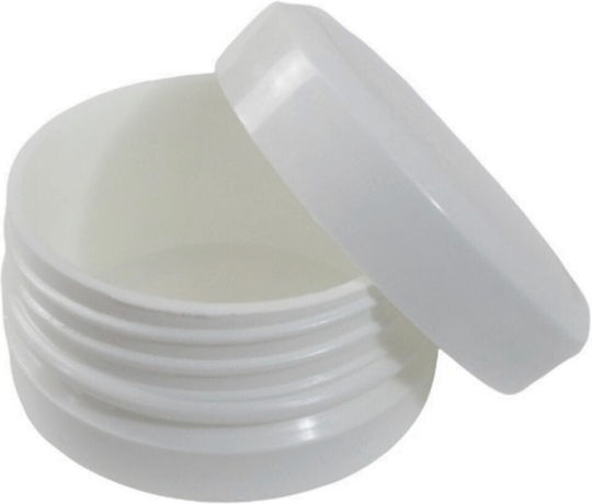 Βαζάκι Πλαστικό Στρογγυλό Λευκό 35ml