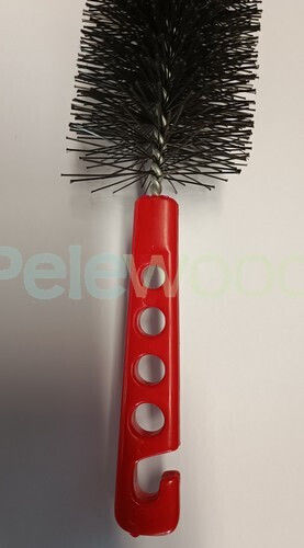 Metallic Cleaning Brush with Handle Black