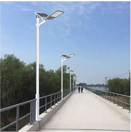 Led Lampă Solară Stradală 400W 969lm Alb Rece 6500K cu Senzor de Mișcare, Fotocelulă și Telecomandă IP65 20cmx15cmx50cmcm