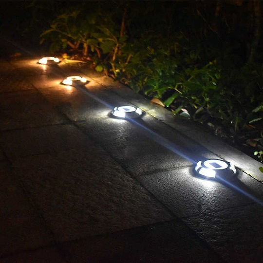 Set 4 Boden-Solarleuchten Straßenleuchte 0.7W 10lm Warmes Weiß 3000K mit Bewegungssensor und Fotokontakt IP65 13cmx11.5cmcm