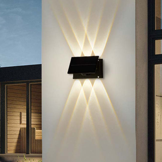 Wall Mounted Solar Light 6W with Warm White Light 3000K IP65