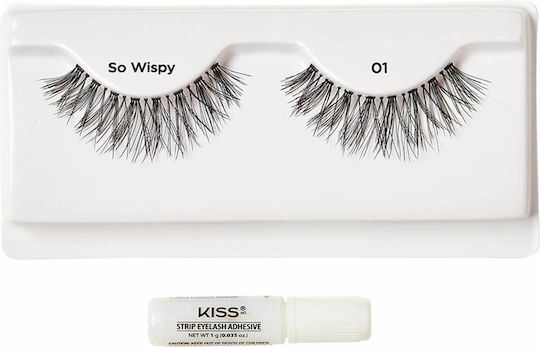Kiss So Wispy Lash 01 Μαγνητικές Βλεφαρίδες So Wispy Μαύρες