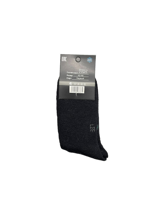 Coco&Hana Men's Solid Color Socks Black