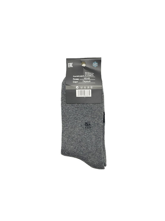 Coco&Hana Men's Solid Color Socks Gray