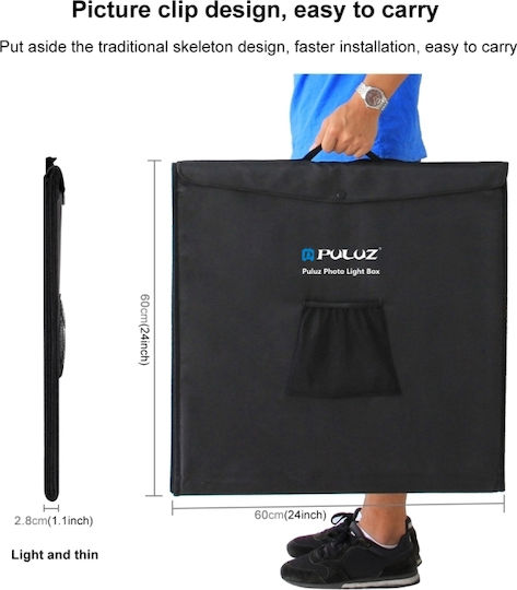 Photo Box Lighted with Multiple Backrounds 60x60x60cm