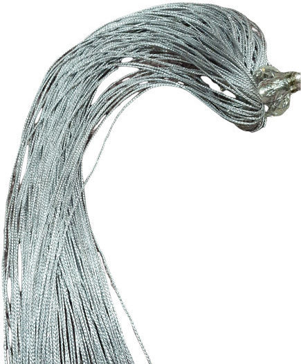 Tie-Back Magnetic made of Fabric Silver 1pcs