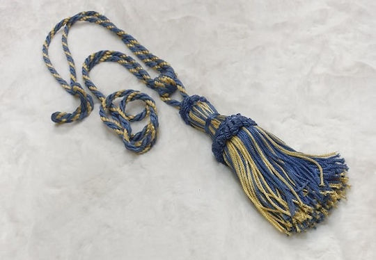 Tie-Back Rope made of Fabric Blue 1pcs