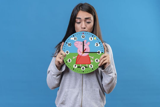 Koupakoupa Kids Wooden Wall Clock 19cm