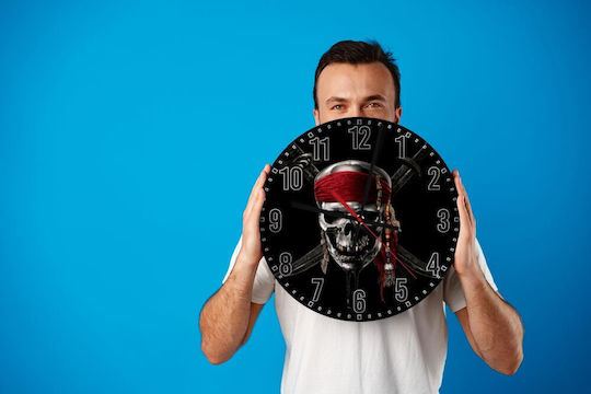 Koupakoupa Παιδικό Ρολόι Τοίχου Pirates Ξύλινο 30εκ.