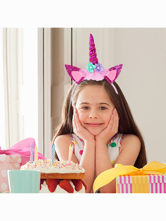 Unicorn Παιδική Στέκα Μαλλιών με Μονόκερο Ροζ