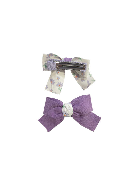 Set de Agrafe pentru Copii cu Clip Multicolor în Culoarea Violet