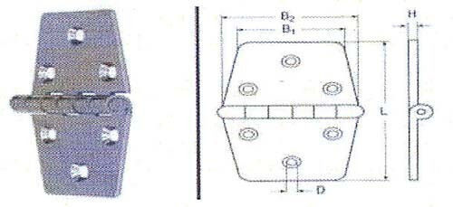 Scharnier Boot-Deck 95mm