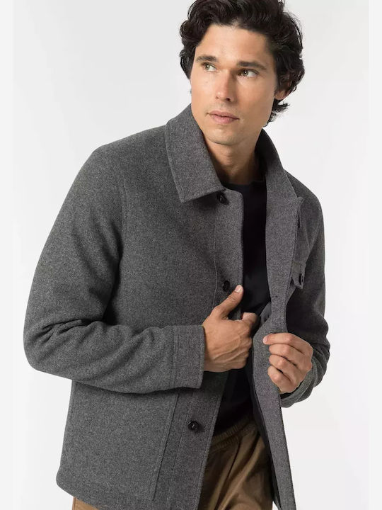 Tiffosi Men's Half Coat Gray