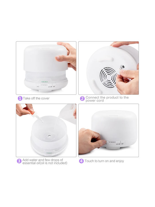 Dispozitiv De Aromaterapie Ultrasonic Cu Control La Distanță Galben 500ml 102052